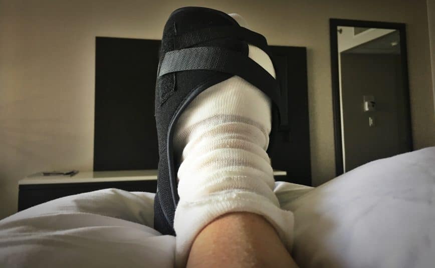 Linda recovers from foot surgery.